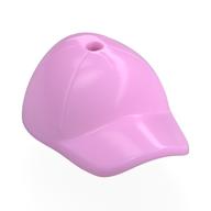 Hat / Cap Short Curved Bill with Seams and Hole on Top (Bright Pink)