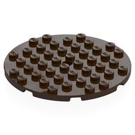 Plate Round 8 x 8 (Dark Brown)