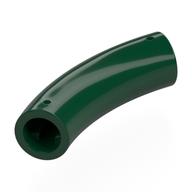 Brick Round 1 x 1 D. Tube with 45° Elbow and Axle Holes (Crossholes) at Each End (Dark Green)