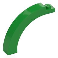 Brick Arch 1 x 5 x 3 1/3 Curved Top (Bright Green)