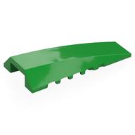 Brick Wedged, Curved 4 x 8 No Top Studs (Bright Green)