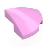 Brick Round Corner, Curved 2 x 2 x 2/3 Quarter Circle With 1 x 1 Bottom Cutout (Bright Pink)