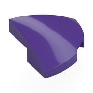 Brick Round Corner, Curved 2 x 2 x 2/3 Quarter Circle With 1 x 1 Bottom Cutout (Dark Purple)