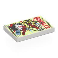 Tile 2 x 3 with Poster, 'THE QUIBBLER, THE 1 WORLD'S VOICE' Print (White)