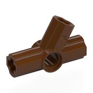 Technic Axle and Pin Connector Angled Triple - 60° (Reddish Brown)
