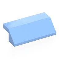 Brick Sloped 45° 2 x 4 with 2/3 Inverted Cutout and no Studs (Bright Light Blue)