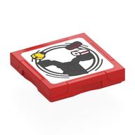 Tile Special 2 x 2 with SMART Tag with Force Training Seesaw Print (Red)