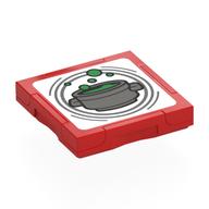 Tile Special 2 x 2 with SMART Tag with Cauldron Print (Red)