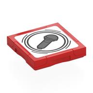 Tile Special 2 x 2 with SMART Tag with Microphone Print (Red)