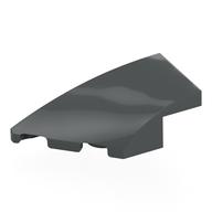 Brick Wedged, Curved 4 x 2 with Stud Notch Left (Dark Bluish Gray)
