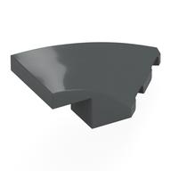 Brick Wedged, Curved 4 x 2 with Stud Notch Right (Dark Bluish Gray)