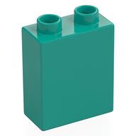 Duplo Brick 1 x 2 x 2 with Bottom Tube (Dark Turquoise)