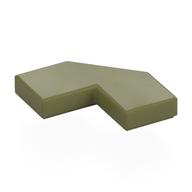 Tile Special 2 x 2 Corner with Cut Corner - Facet (Olive Green)
