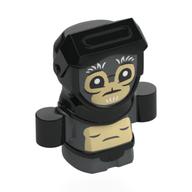 Creature, Anzellan, Black Hood, Belt, Hands, Tan Face Print (Dark Bluish Gray)