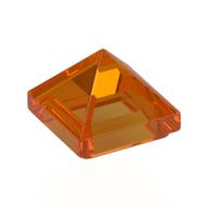 Brick Sloped 45° 1 x 1 x 2/3 Quadruple Convex [Pyramid] (Trans-Orange)