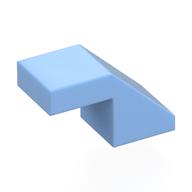 Brick Sloped 45° 2 x 1 with 2/3 Inverted Cutout and no stud (Bright Light Blue)