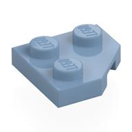 Wedge Plate 2 x 2 Cut Corner (Sand Blue)