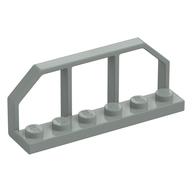 Plate Special 1 x 6 with Train Wagon End Fence (Light Gray)