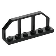 Plate Special 1 x 6 with Train Wagon End Fence (Black)