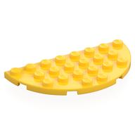 Plate Round Half 4 x 8 (Yellow)