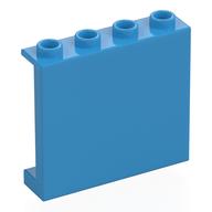 Panel 1 x 4 x 3 [Side Supports / Hollow Studs] (Dark Azure)