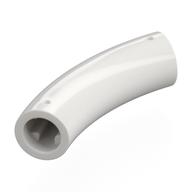 Brick Round 1 x 1 D. Tube with 45° Elbow and Axle Holes (Crossholes) at Each End (White)