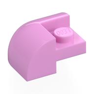 Brick Round, Curved 2 x 2 x 1, Corner (Bright Pink)