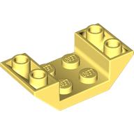 Brick Sloped Inverted 45° 4 x 2 Double with 2 x 2 Recessed (Bright Light Yellow)