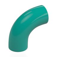 Brick Round 1 x 1 diameter Tube with 90 Degree Elbow (2 x 2 x 1) and Axle Holes (Crossholes) at each end (Dark Turquoise)