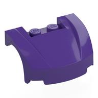 Vehicle Body, Wheel Arch / Mudguard 3 x 4 x 1 2/3 Low Profile, Curved Front (Dark Purple)