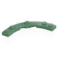 Plate Round Corner 5 x 5 with 4 x 4 Round Cutout (Sand Green)
