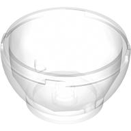 Pod, Round, Faceted 4 x 4 x 1 2/3 (Dragon Egg Bottom) (Trans-Clear)