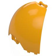 Panel Curved, Quarter, with Bars at Each End (Bright Light Orange)