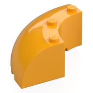 Brick Round Corner 6 x 6 x 2 (Bright Light Orange)