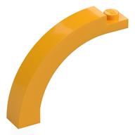 Brick Arch 1 x 5 x 3 1/3 Curved Top (Bright Light Orange)