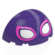 Dome 6 x 3 x 3 Half with Dark Blue Webbings, White/Dark Pink Spider-Gwen Eyes Print (Dark Purple)