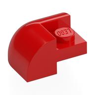 Brick Round, Curved 2 x 2 x 1, Corner (Red)