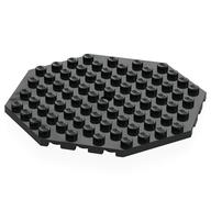 Plate Special 10 x 10 Octagonal with Hole (Black)