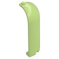Panel 3 x 3 x 6 Corner Convex with Curved Top (Yellowish Green)