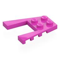 Wedge Plate 4 x 4 with 2 x 2 Cutout (Dark Pink)
