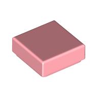 Tile 1 x 1 with Groove (Warm Pink)
