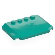 Brick Wedged, Curved Triple 4 x 6 x 2/3 with 4 Studs (Dark Turquoise)
