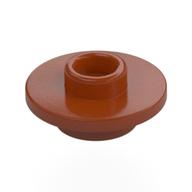 Equipment Cup / Teacup Saucer with Recessed Stud on Top [Plain] (Dark Orange)
