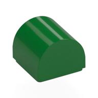 Brick Curved 1 x 1 x 2/3 Double Curved Top, No Studs (Green)