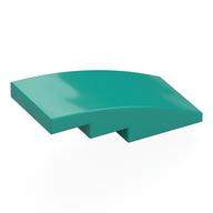 Brick Curved 4 x 2 No Studs (Dark Turquoise)