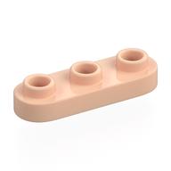 Plate Special 1 x 3 Rounded with 3 Open Studs (Light Nougat)