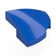 Brick Round Corner, Curved 2 x 2 x 2/3 Quarter Circle With 1 x 1 Bottom Cutout (Blue)