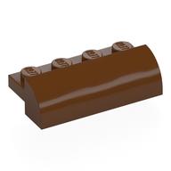 Brick Curved 2 x 4 x 1 (Reddish Brown)
