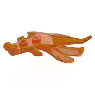 Flames 5 x 7 x 1 x 1/3 with Studs, Handle (Trans-Orange)