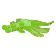 Flames 5 x 7 x 1 x 1/3 with Studs, Handle (Trans-Bright Green)
